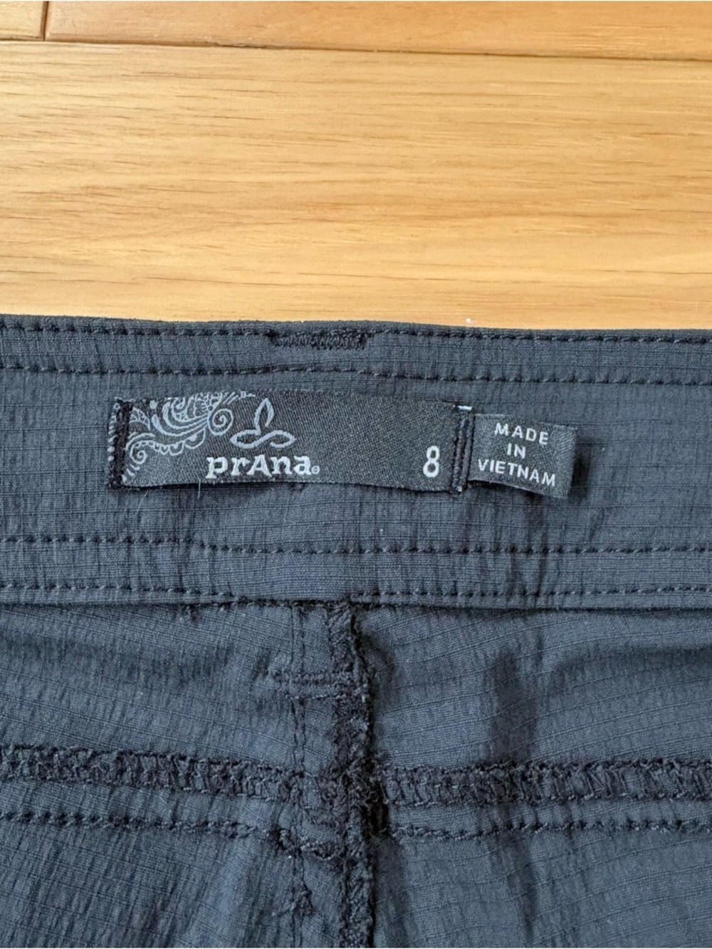 prAna Revenna Ripstop Joggers Womens Sz 8 Black Nylon DWR Hiking Pants - Picture 9 of 12